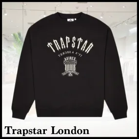 Trapstar London  |Crew Neck Street Style Long Sleeves Plain Cotton Logo