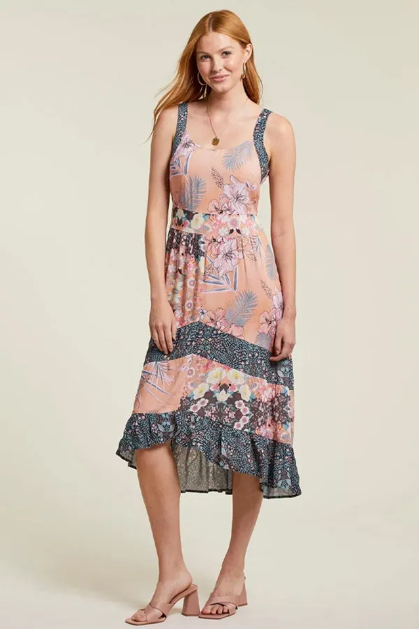 Tribal High-Low Floral Dress