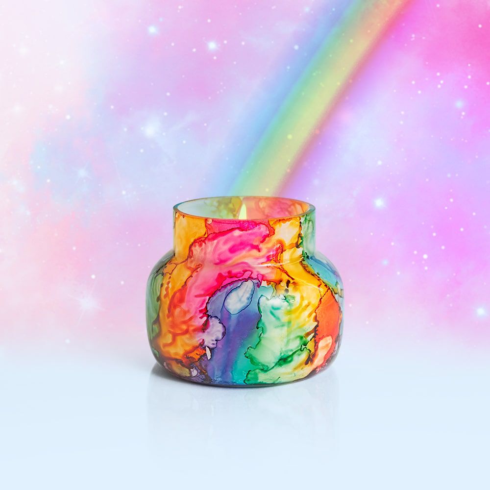 Volcano Rainbow Watercolor Petite Jar Candle by Capri Blue