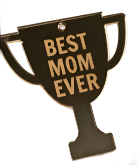 Wine Bottle Tag - Best Mom Ever/Gold