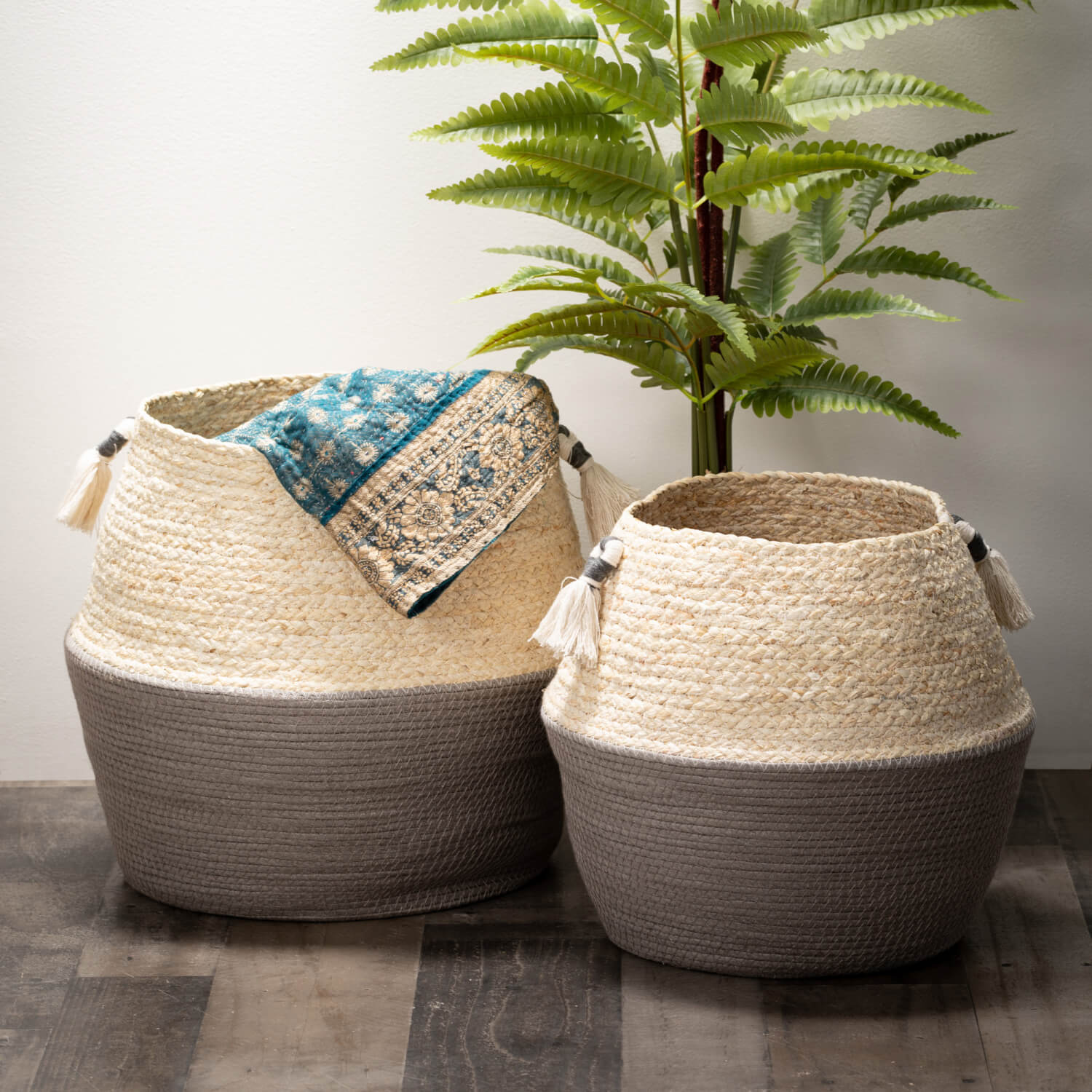 Woven Tote Basket Set/2