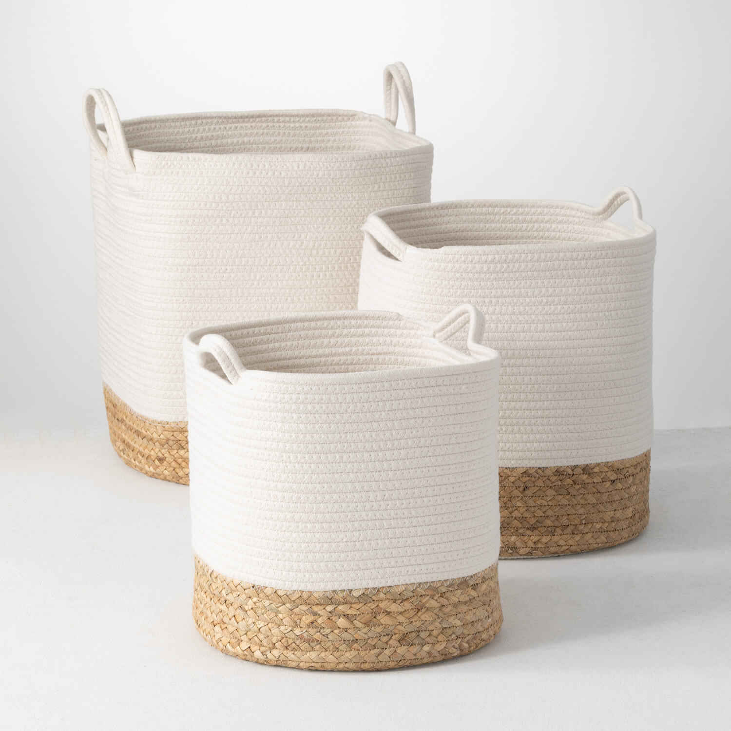 Woven Tote Basket Set/3